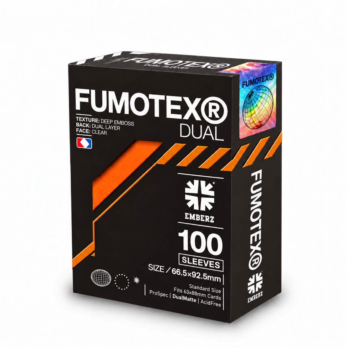 エンバーズオレンジ(EMBERZ Orange) FUMOTEX(フモテックス) DUAL SLEEVE(デュアル スリーブ) 100枚入