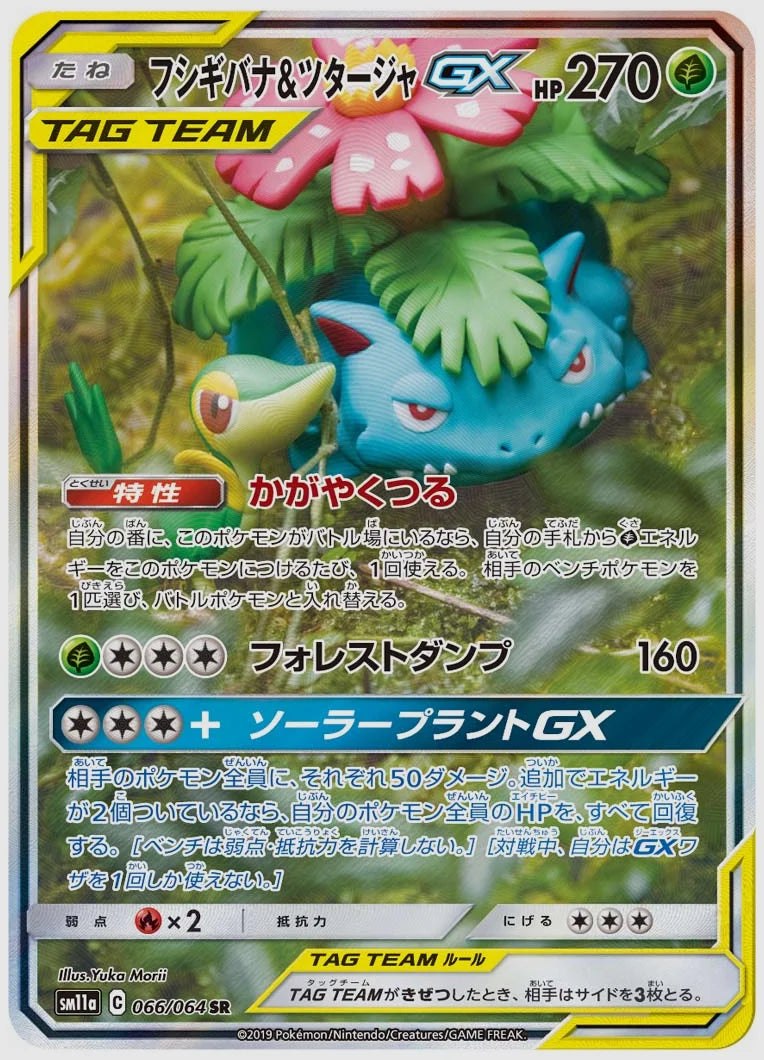 【PSA】フシギバナ&ツタージャGX(SR) [SM11a. 066/064]
